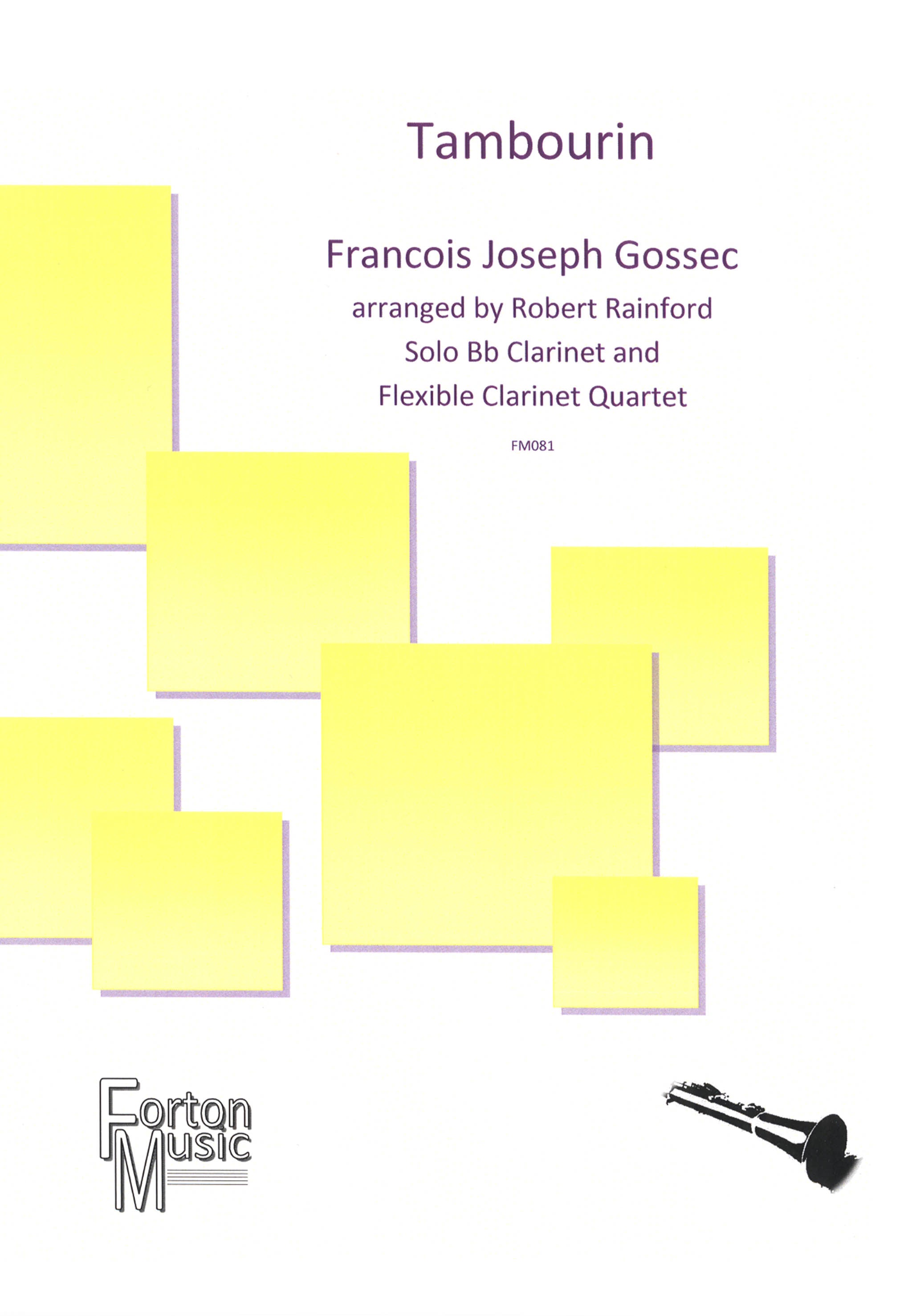 Gossec Tambourin five clarinets arrangement cover