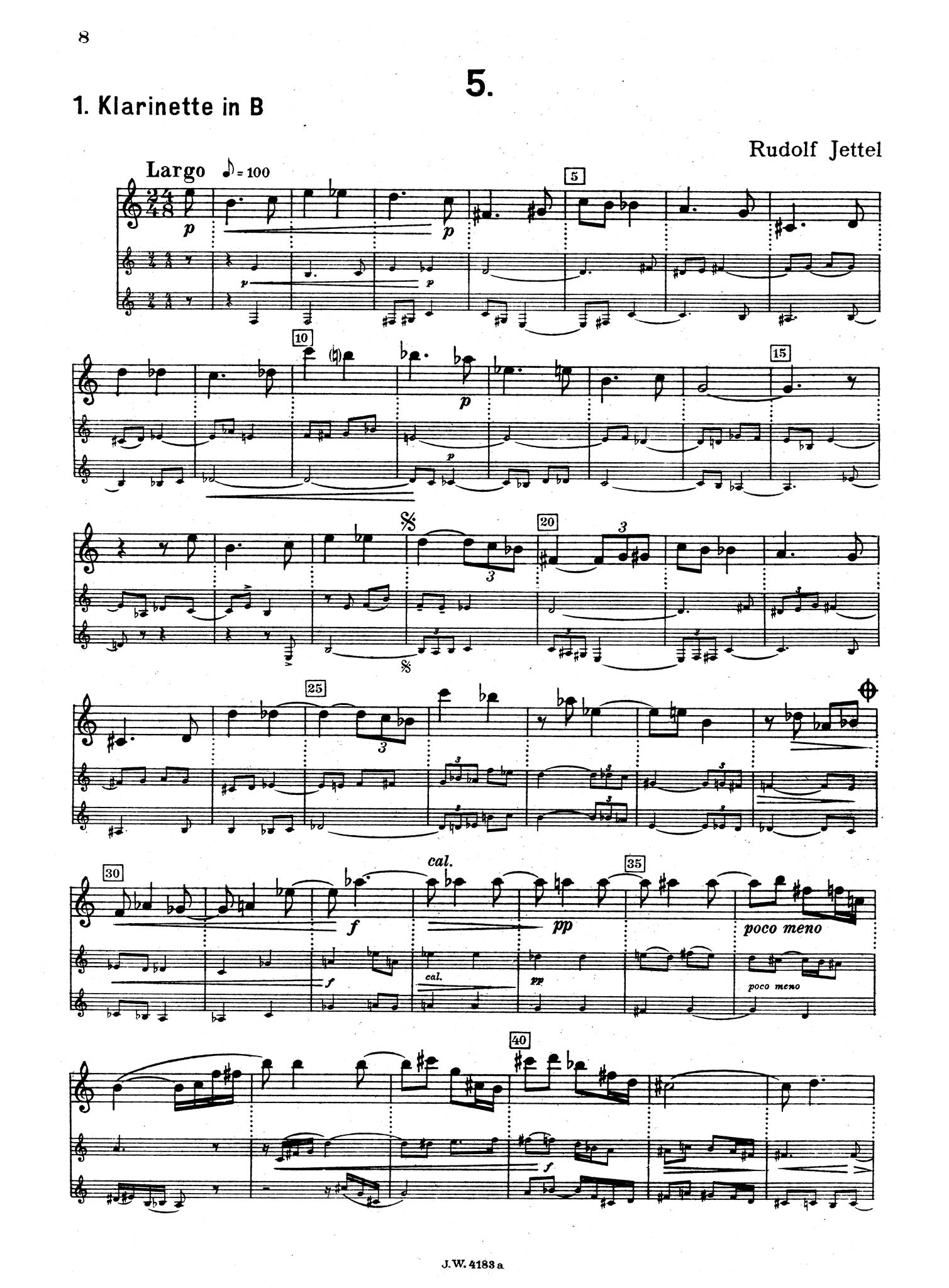 Modern Clarinet Practice, Book 1 Score: V