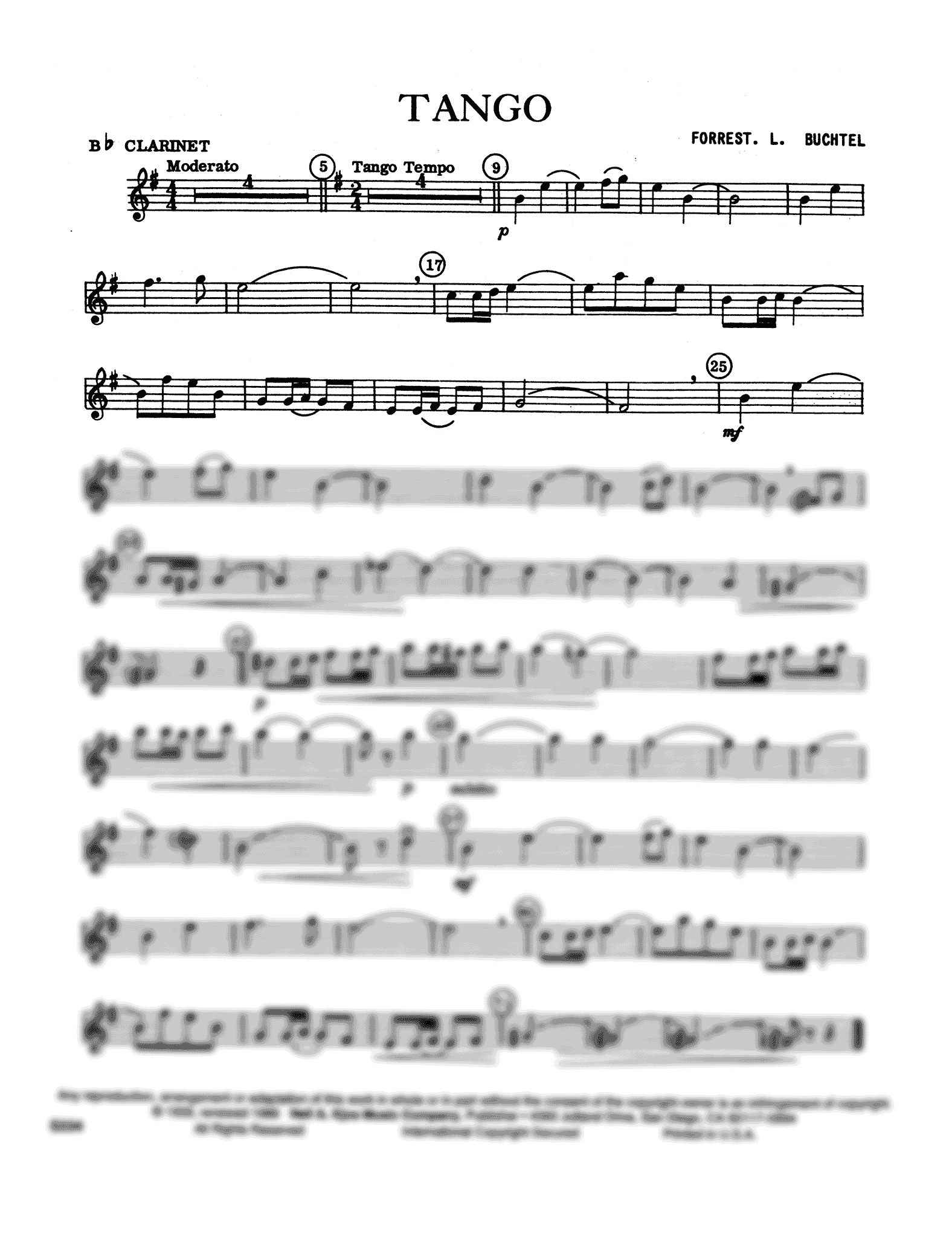 Buchtel, Forrest Tango clarinet part