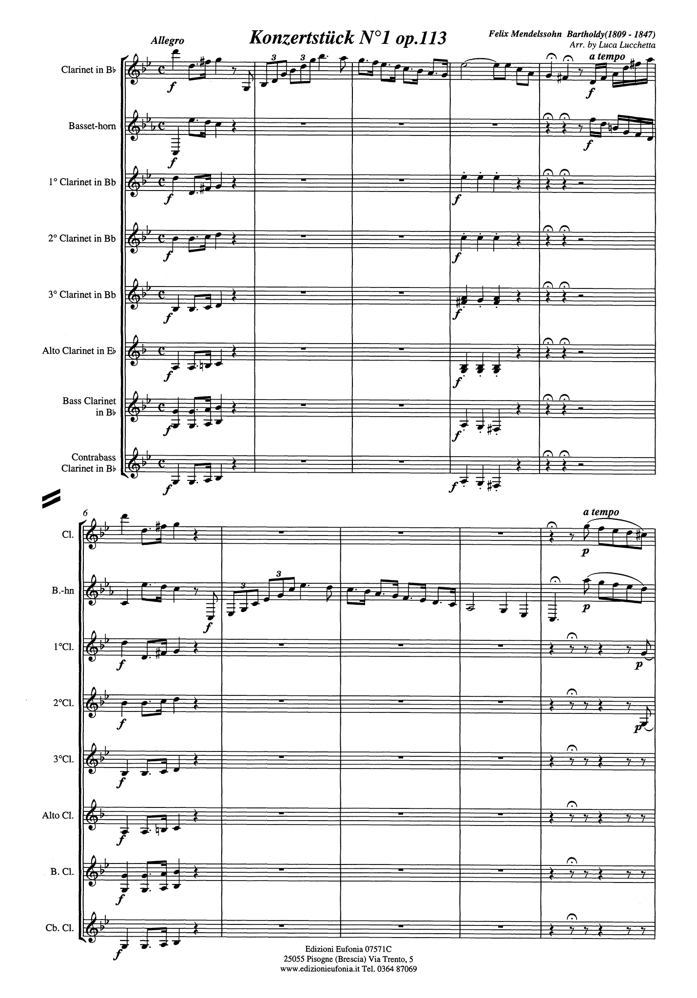 Konzertstück No. 1 in F Minor, Op. 113 Cover