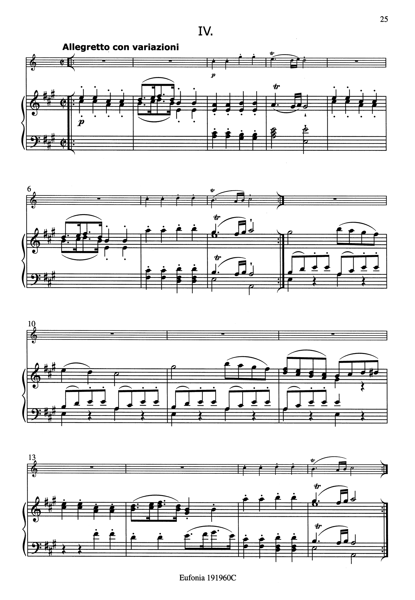 Clarinet Quintet, K. 581 - Movement 4