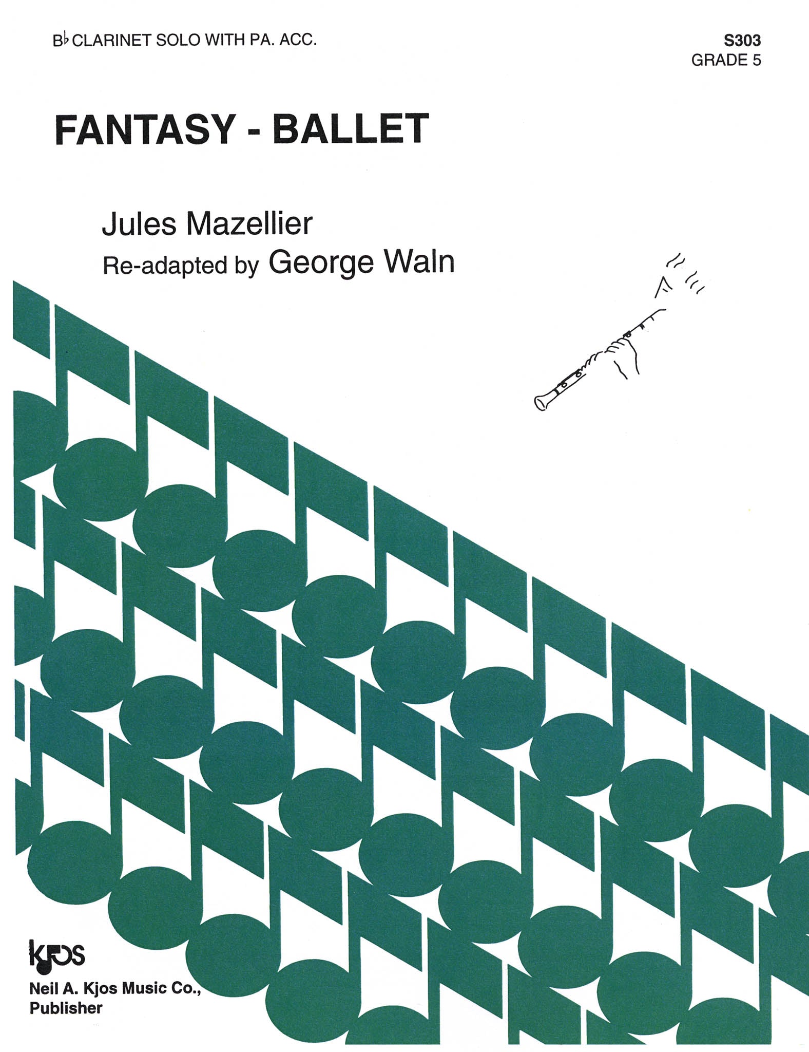 Mazellier Fantaisie Ballet clarient and piano arrangement Cover