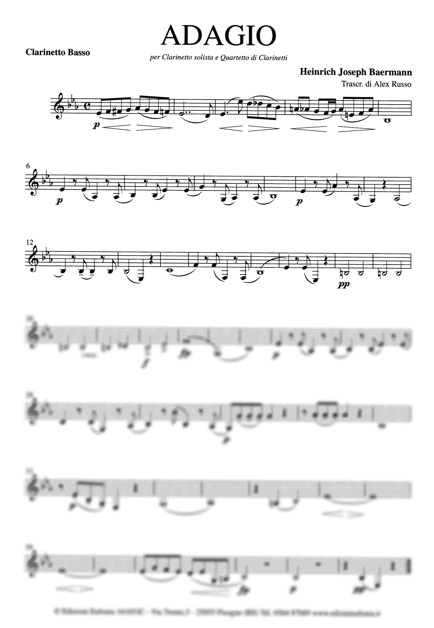 Adagio Bass Clarinet part
