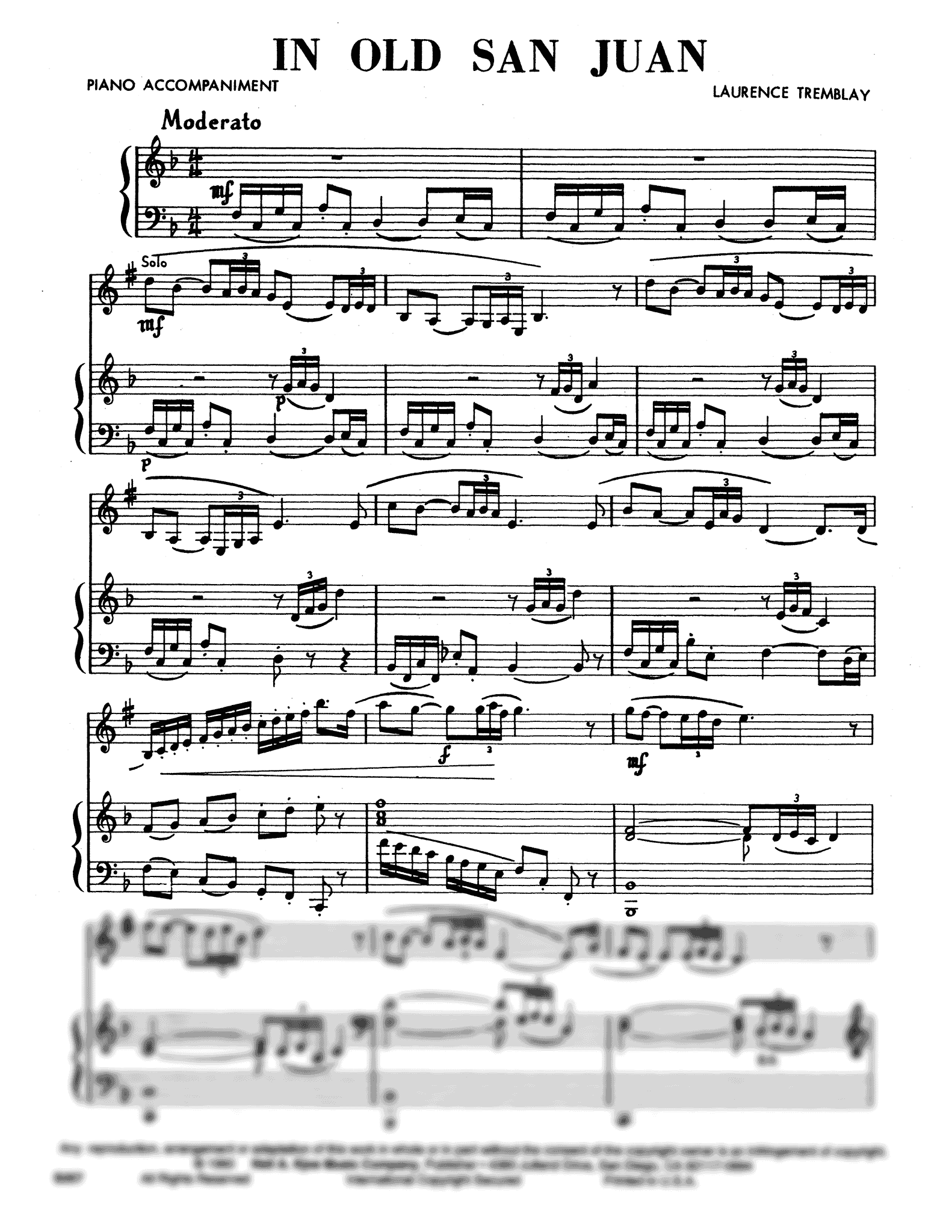 In Old San Juan Score