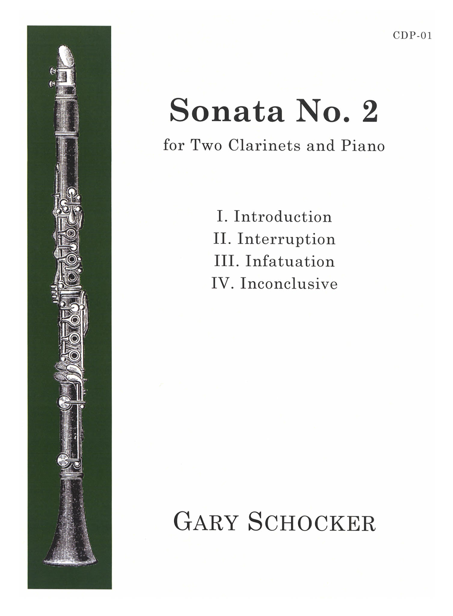 Schocker Sonata No. 2 for Two Clarinets & Piano cover