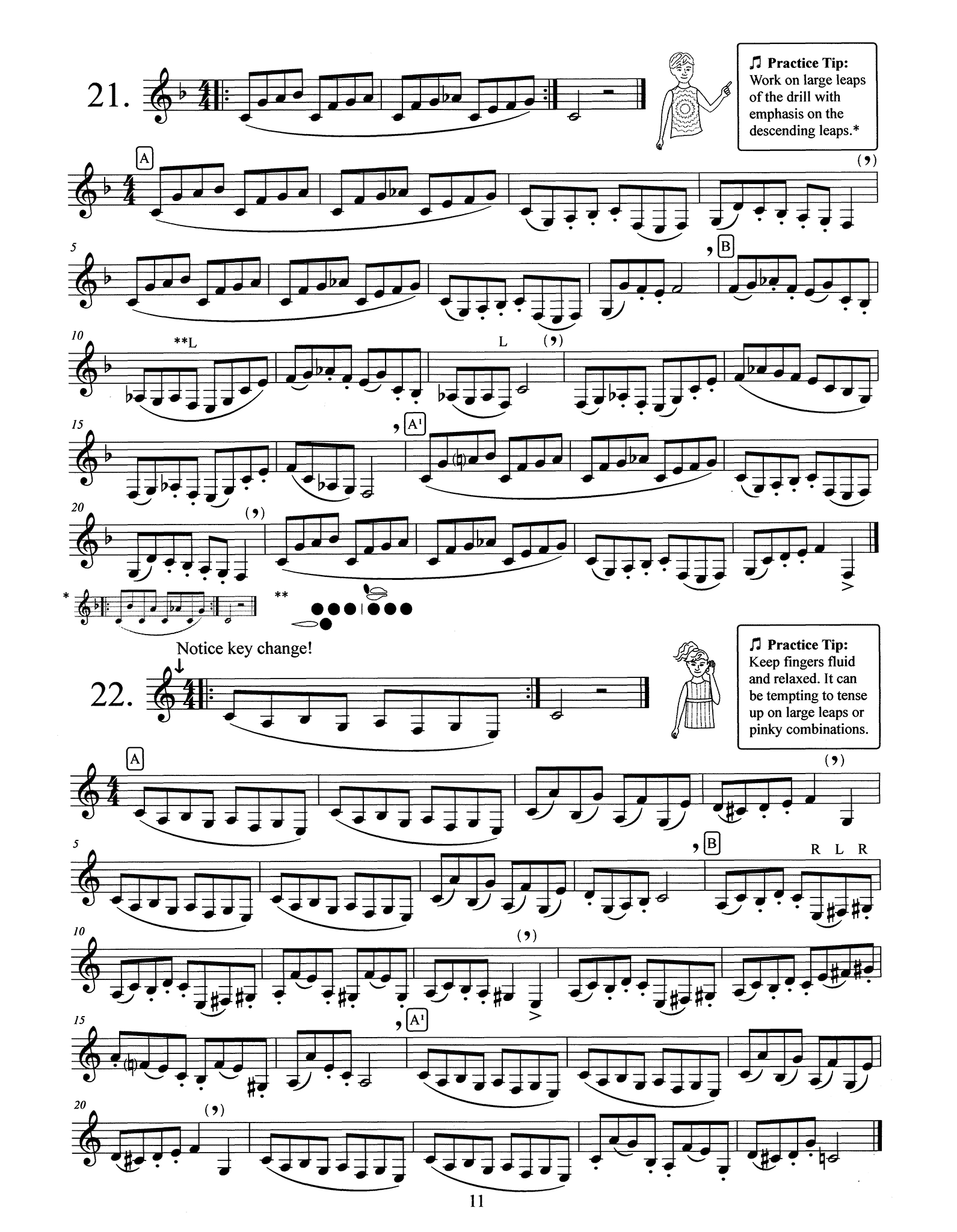 Denny-Chambers Finger Fitness Foundations clarinet etudes page 11