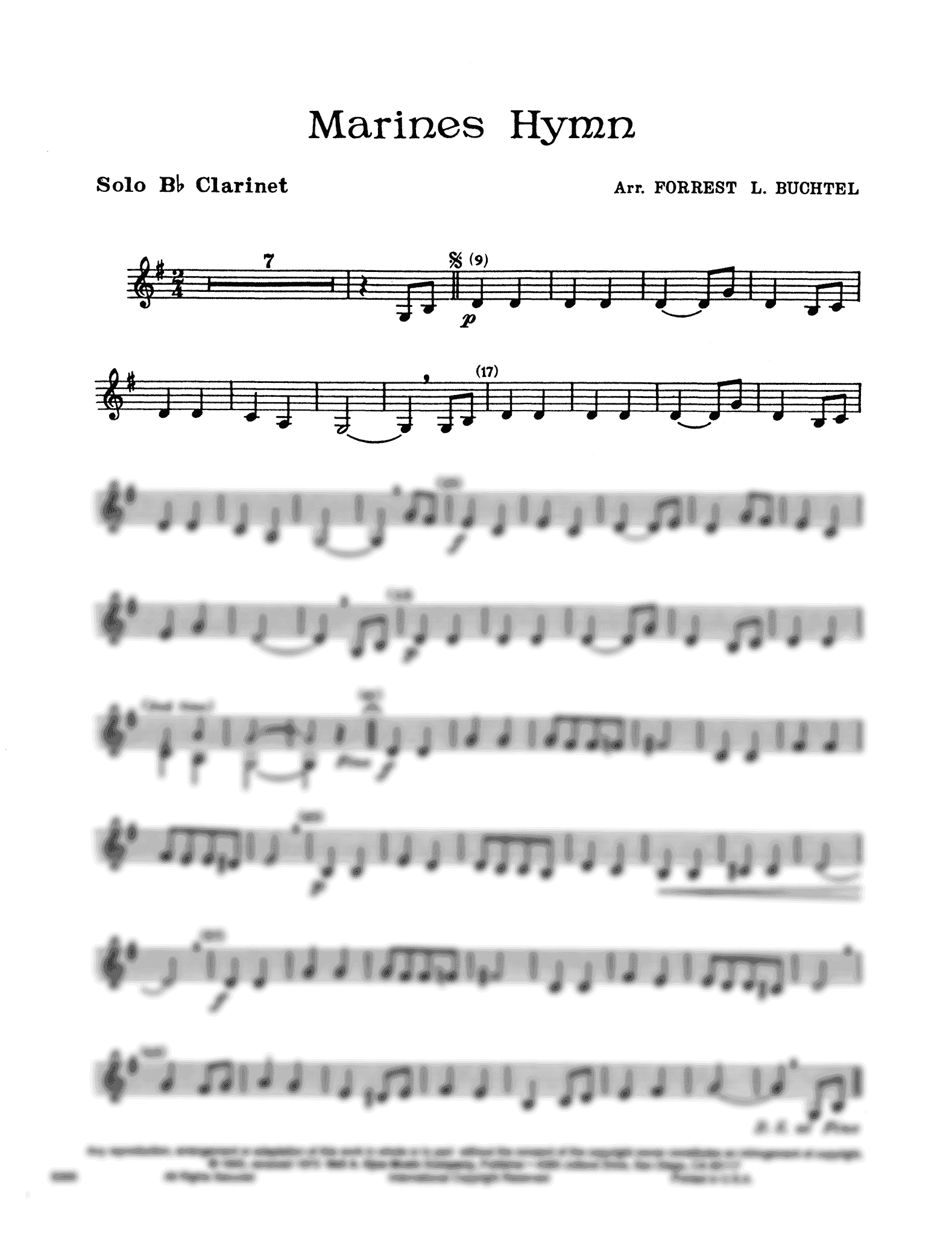 Marine’s Hymn Clarinet part