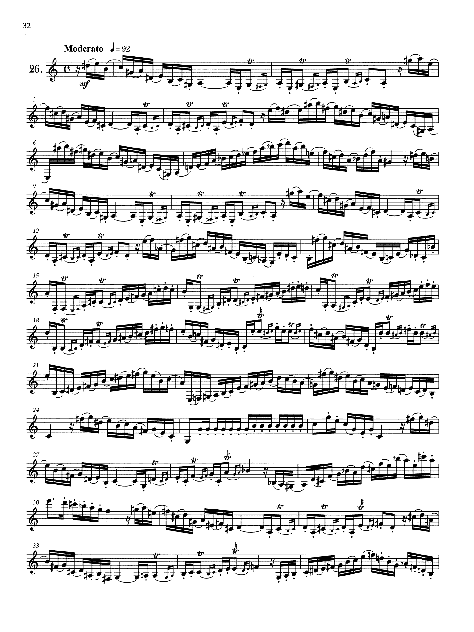 Rose - 26 Clarinet Études from Kreutzer & Mazas Page 32