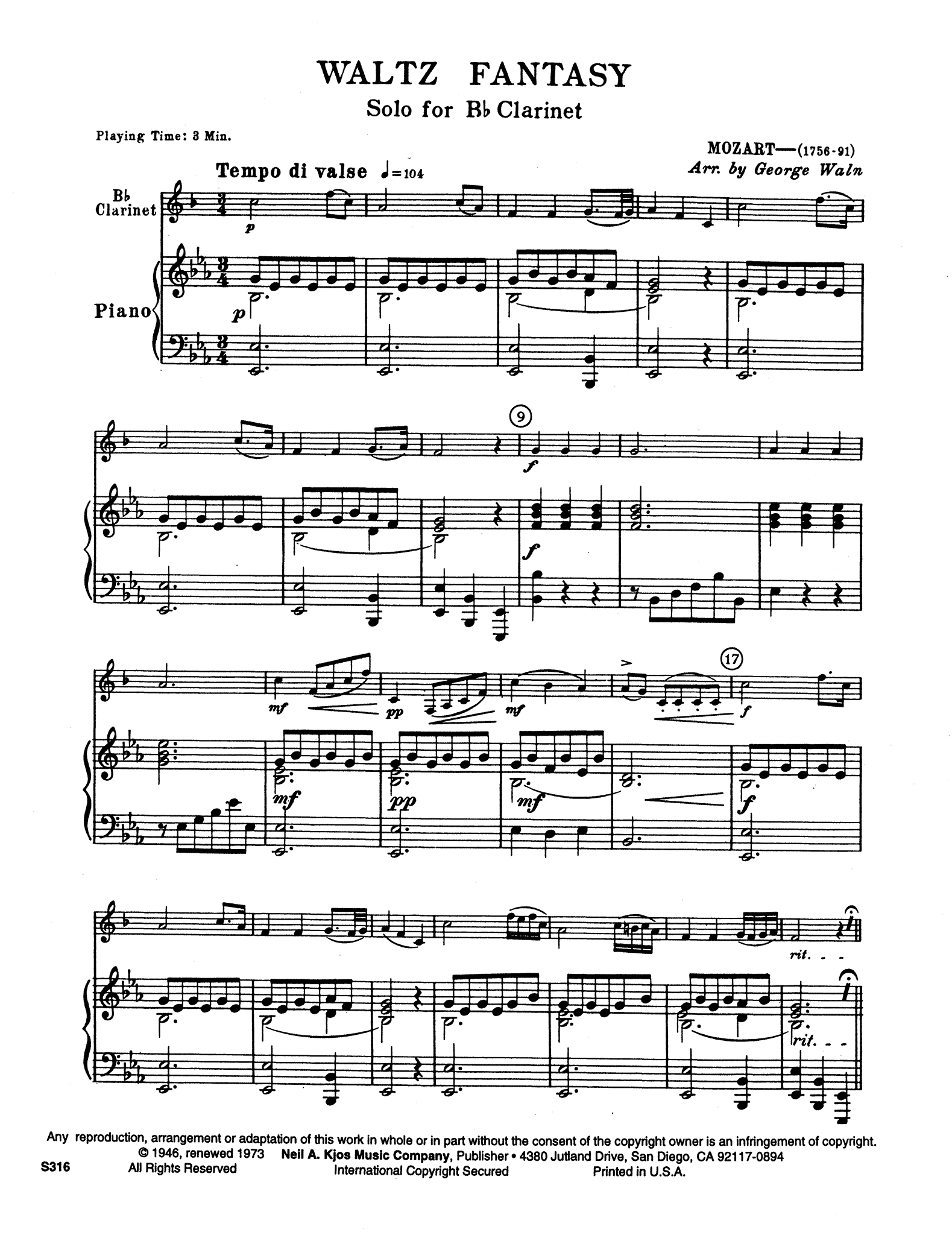 Waltz Fantasy Score