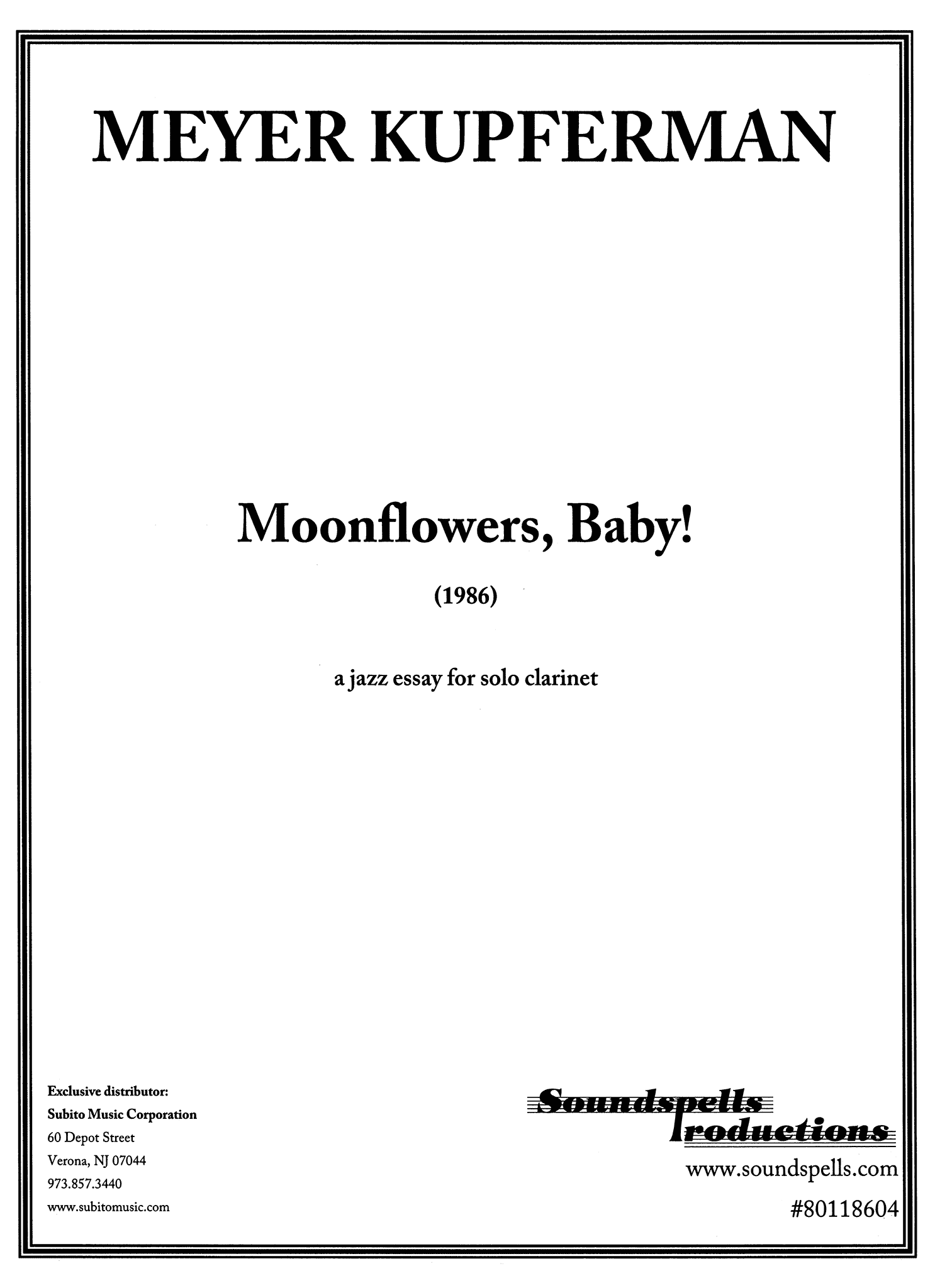 Kupferman Moonflowers, Baby! Cover