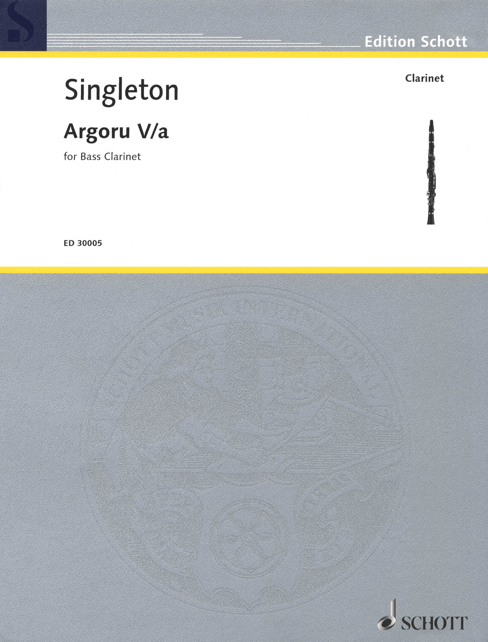 Alvin Singleton Argoru V/a for bass clarinet Cover