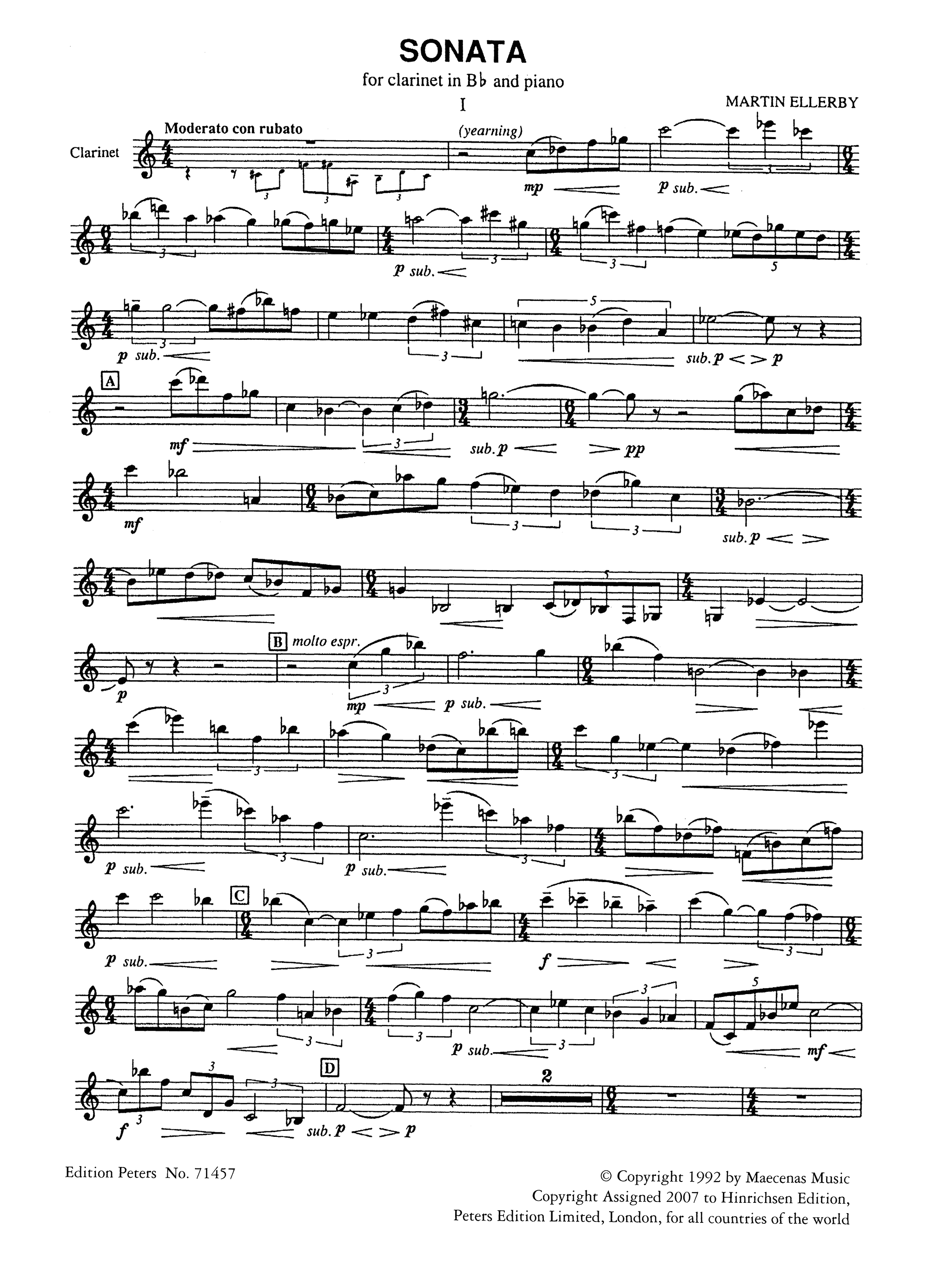 Ellerby Sonata Clarinet part