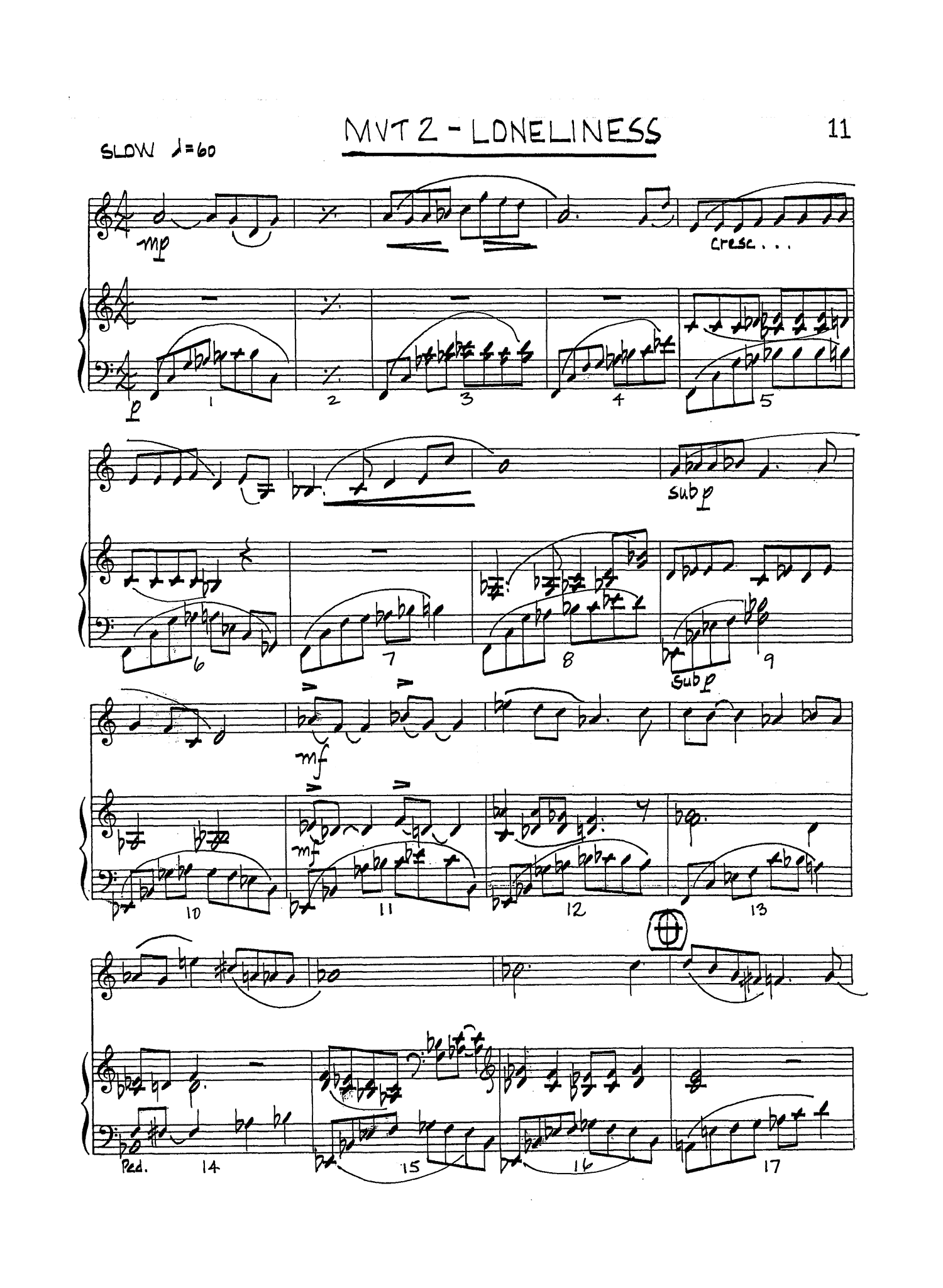 Baker Clarinet Sonata - Movement 2