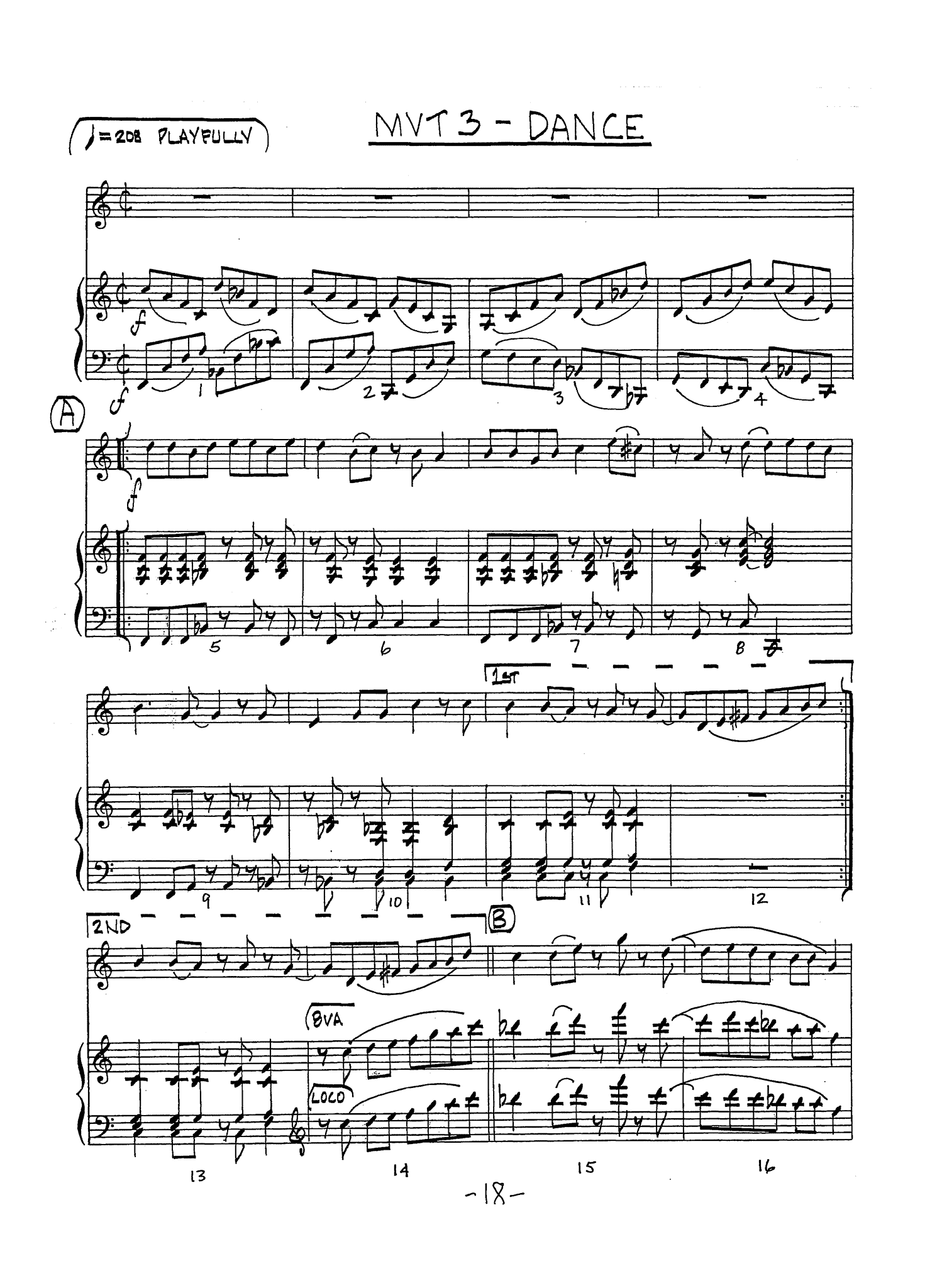 Baker Clarinet Sonata - Movement 3