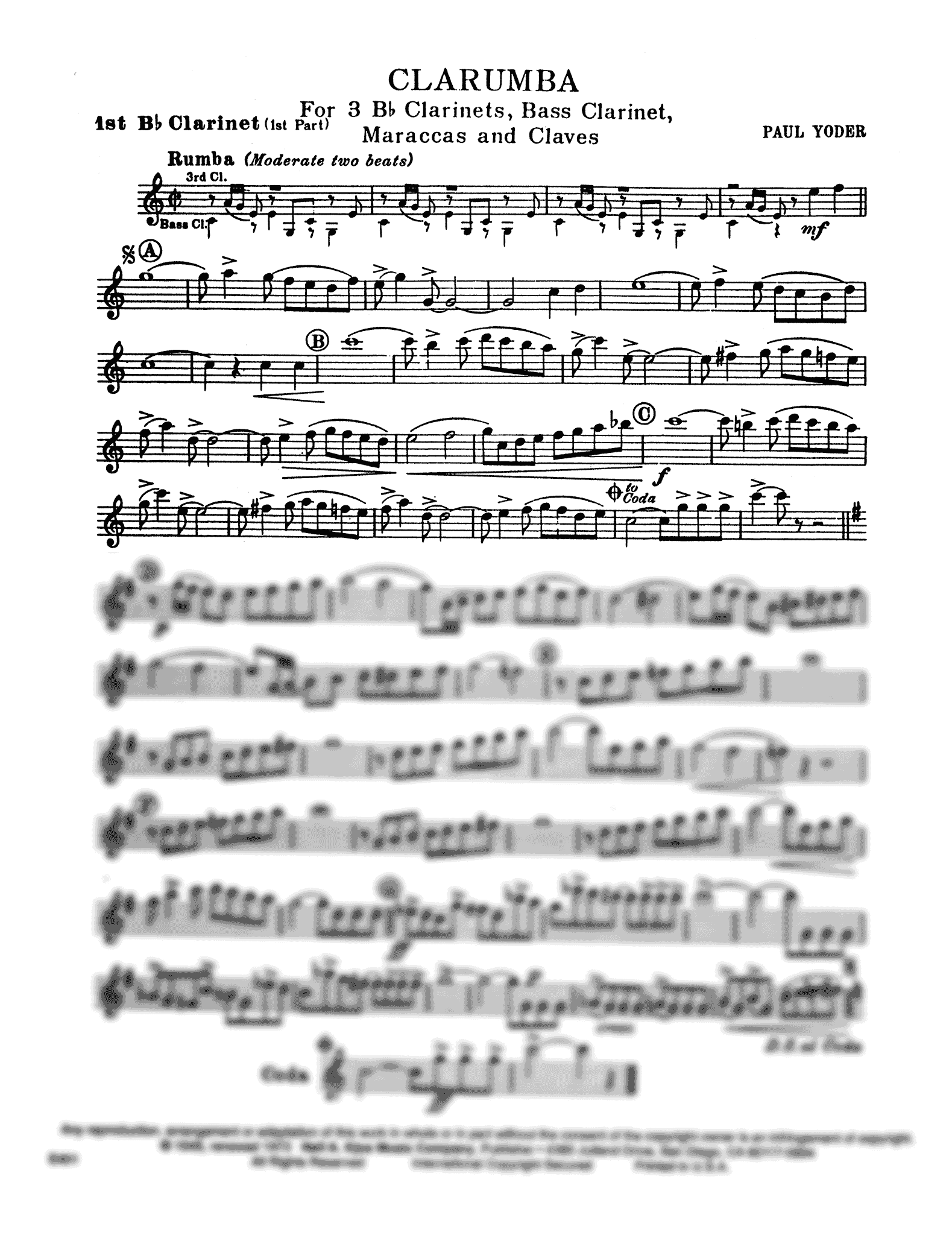 Clarumba Clarinet part