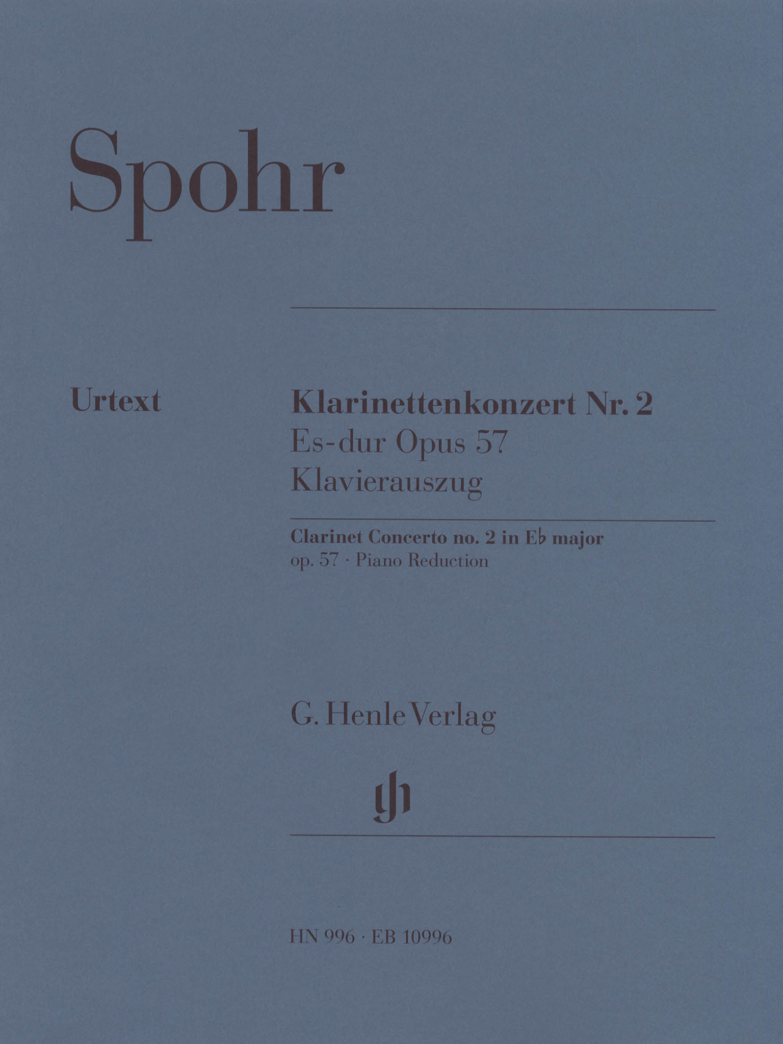 Clarinet Concerto No. 2 in E-flat Major, Op. 57 Cover