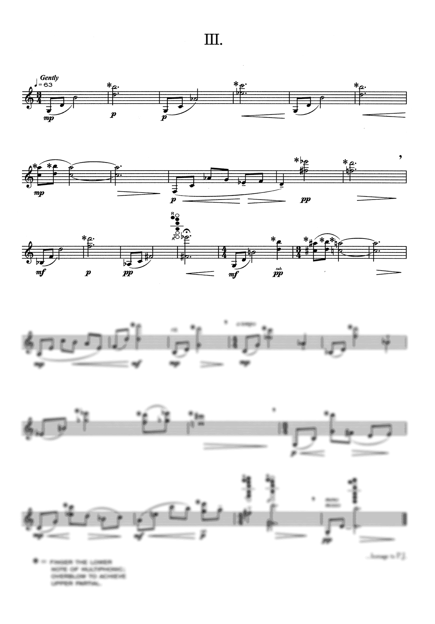 Mandat Preludes, Book I clarinet unaccompanied - movement 3