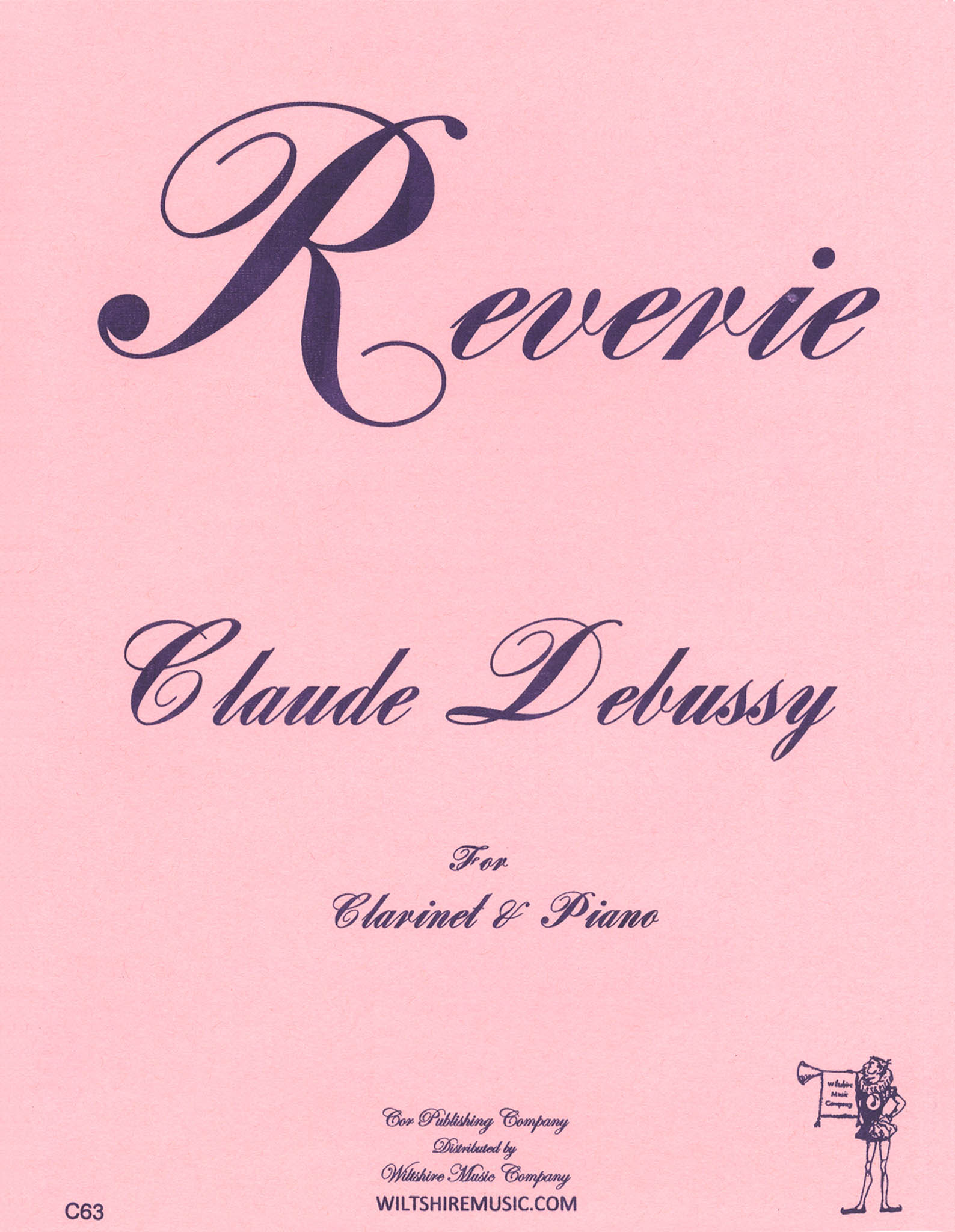 Debussy Rêverie clarinet and piano arrangement cover