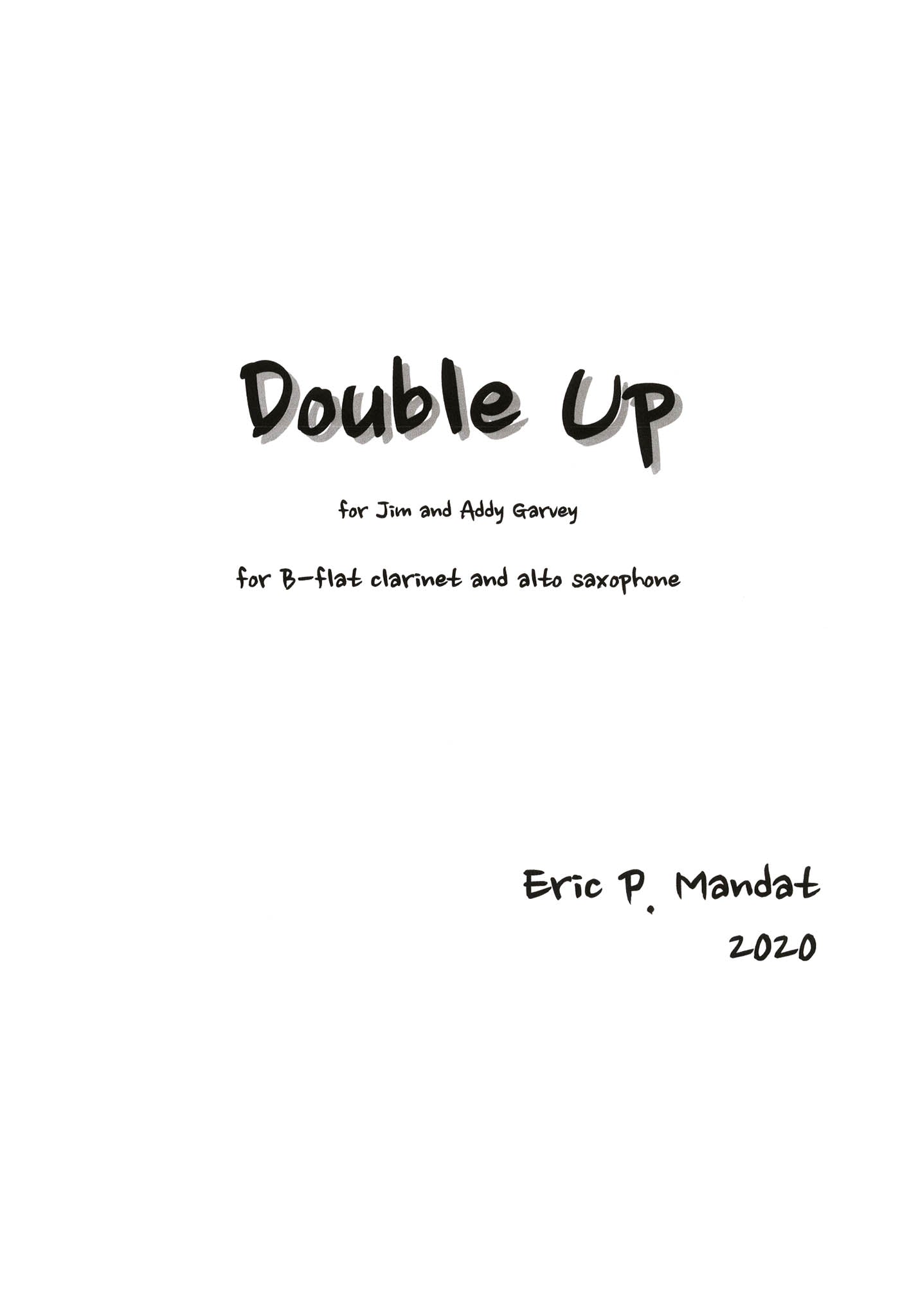 Mandat Double Up clarinet and saxophone duet cover