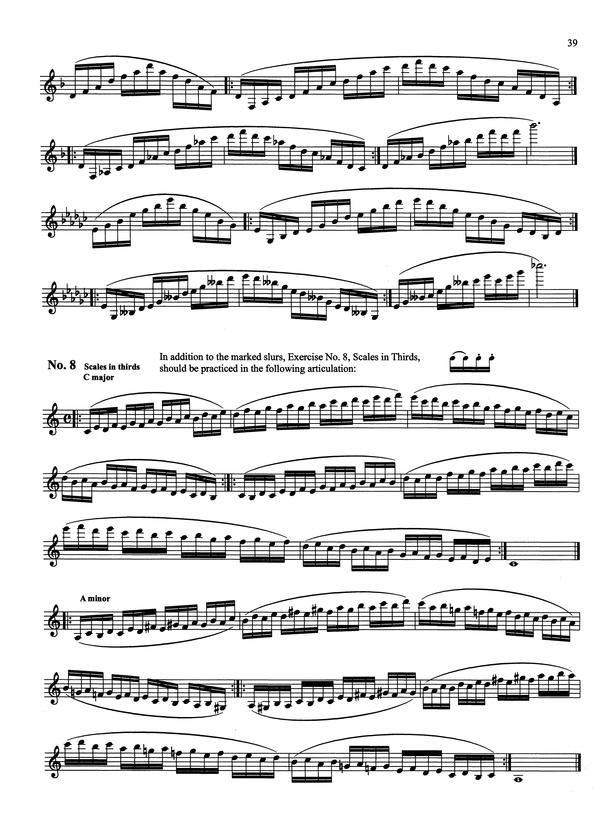 Baermann Clarinet Method, Op. 63, Div. III Page 39