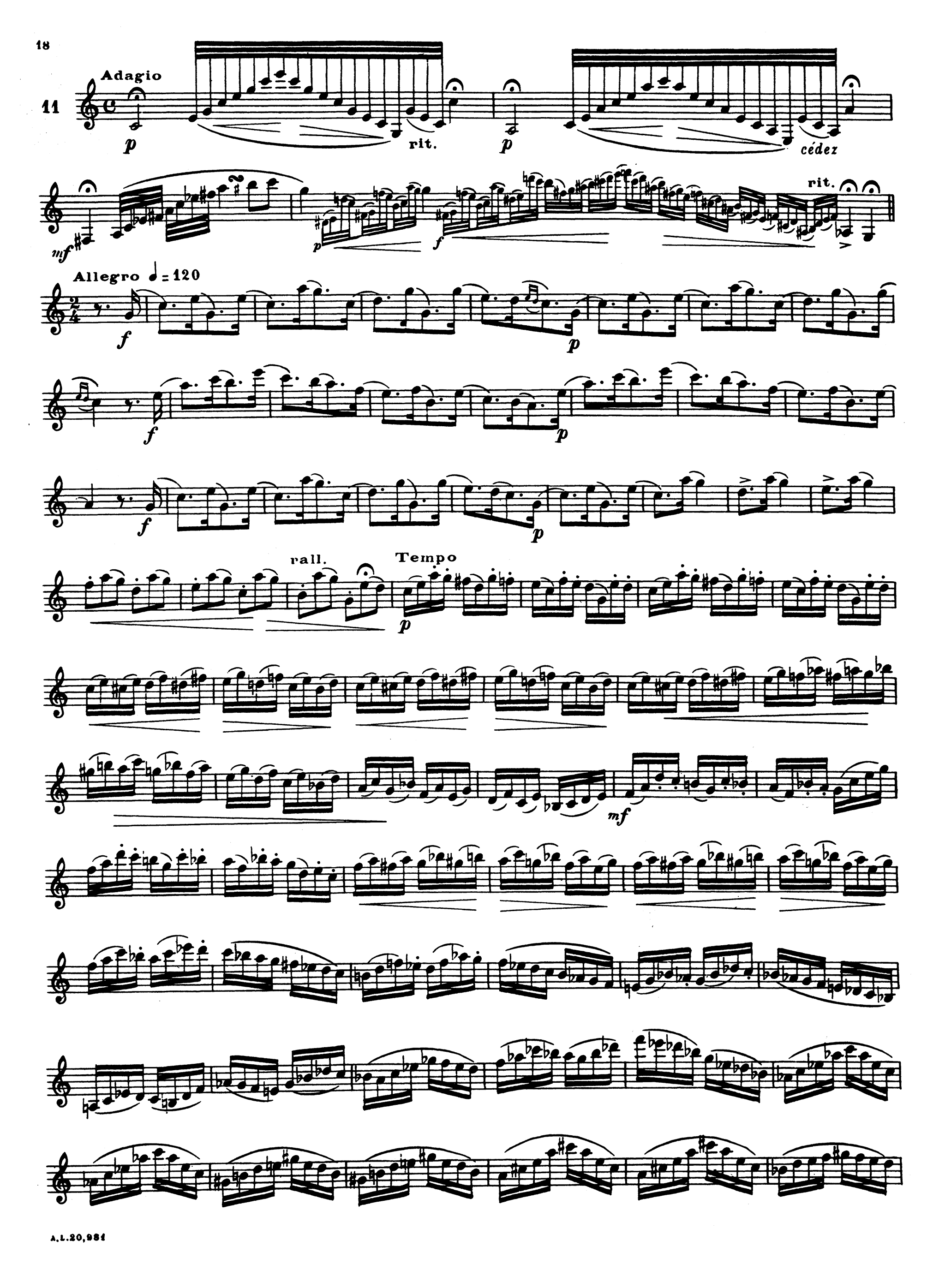 Cavallini 30 Clarinet Caprices, Book 1 of 2 Page 18