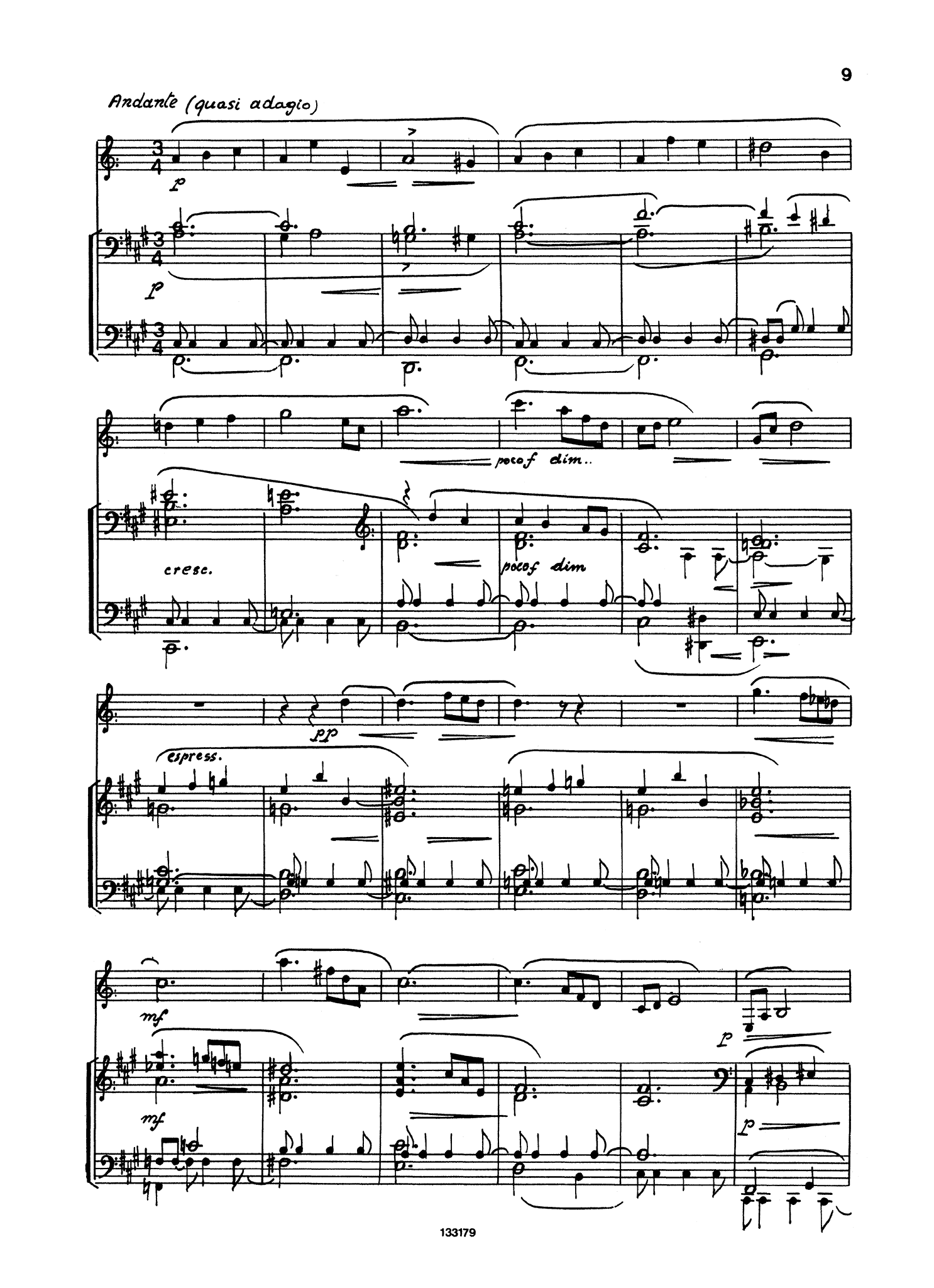 Rota Sonata in D Major clarinet & piano - Movement 2
