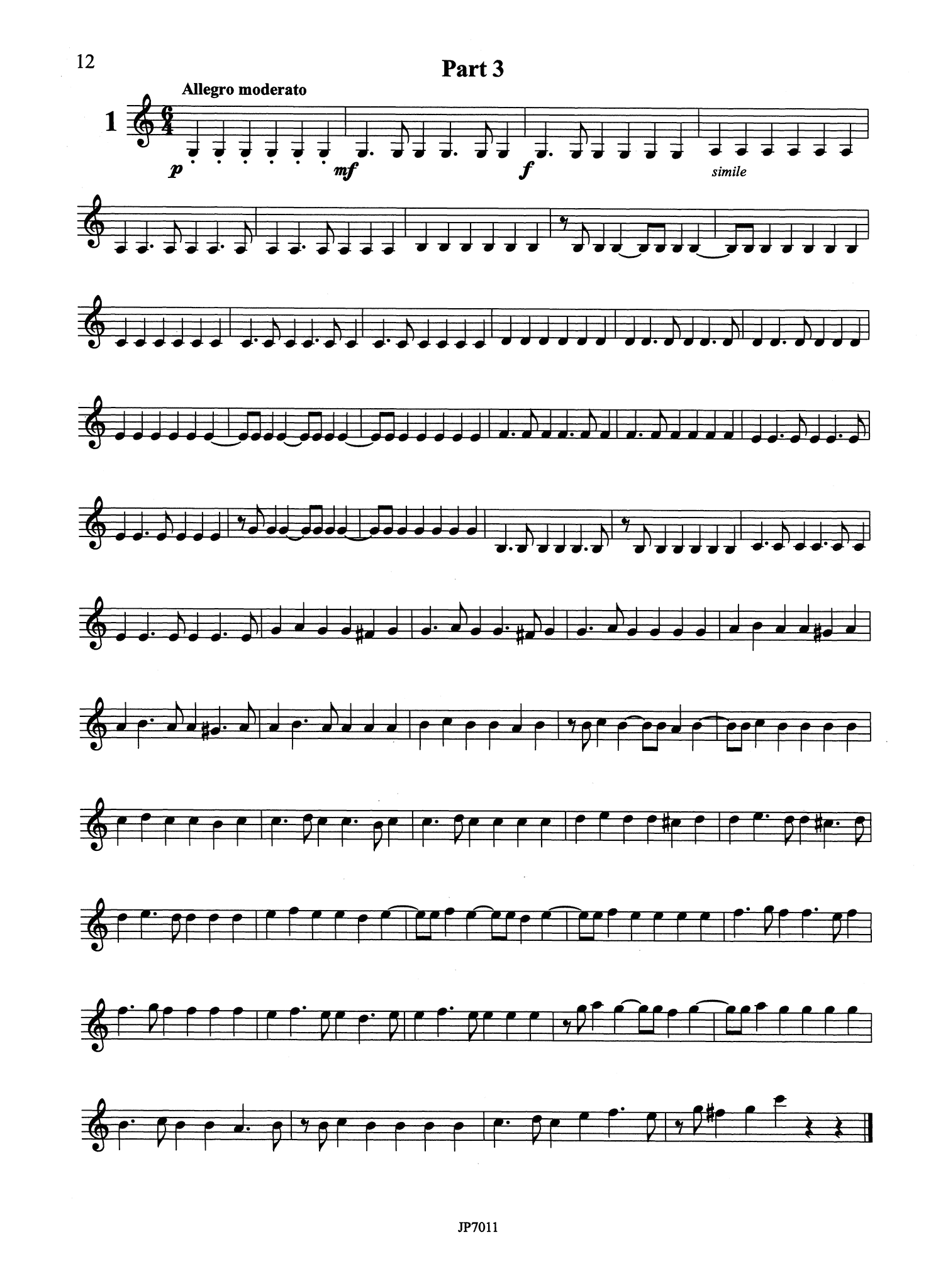 Stark Practical Clarinet Staccato School, Op. 53 Book 1 Page 12