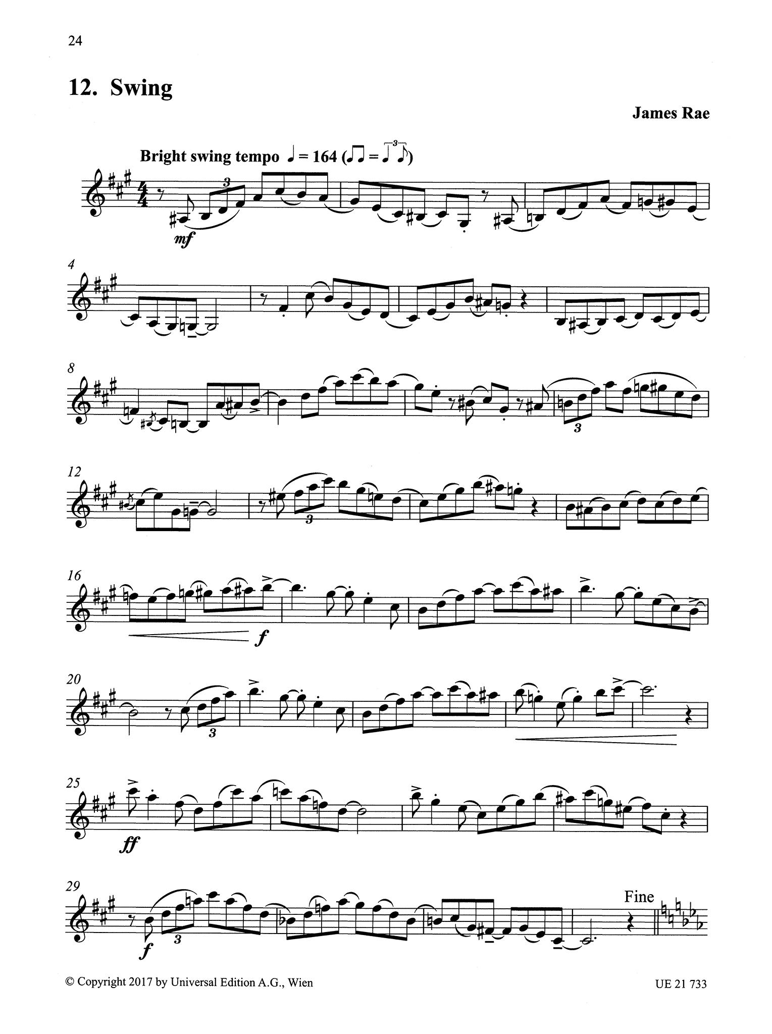 Rae 18 Concert Études for Solo Clarinet page 24