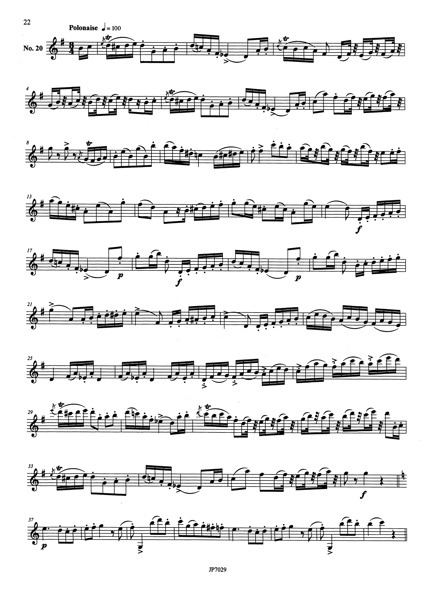 Rose 40 Clarinet Études Page 22