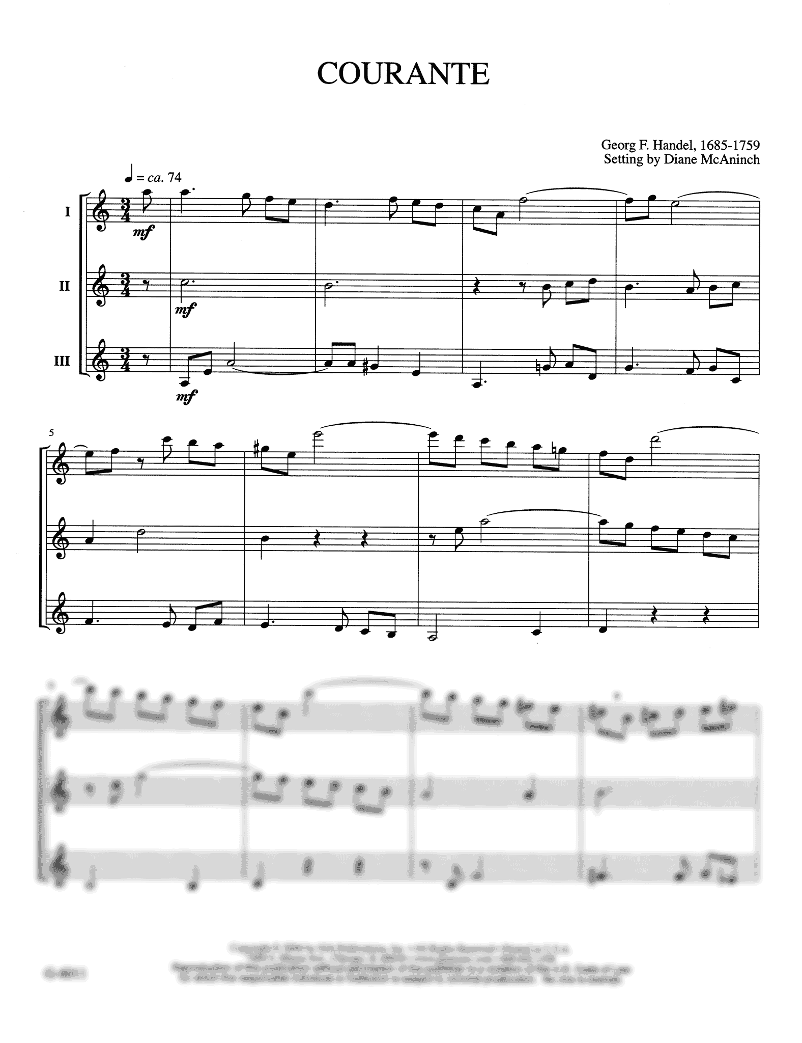 Four Meditations for Woodwind Trio Page 1
