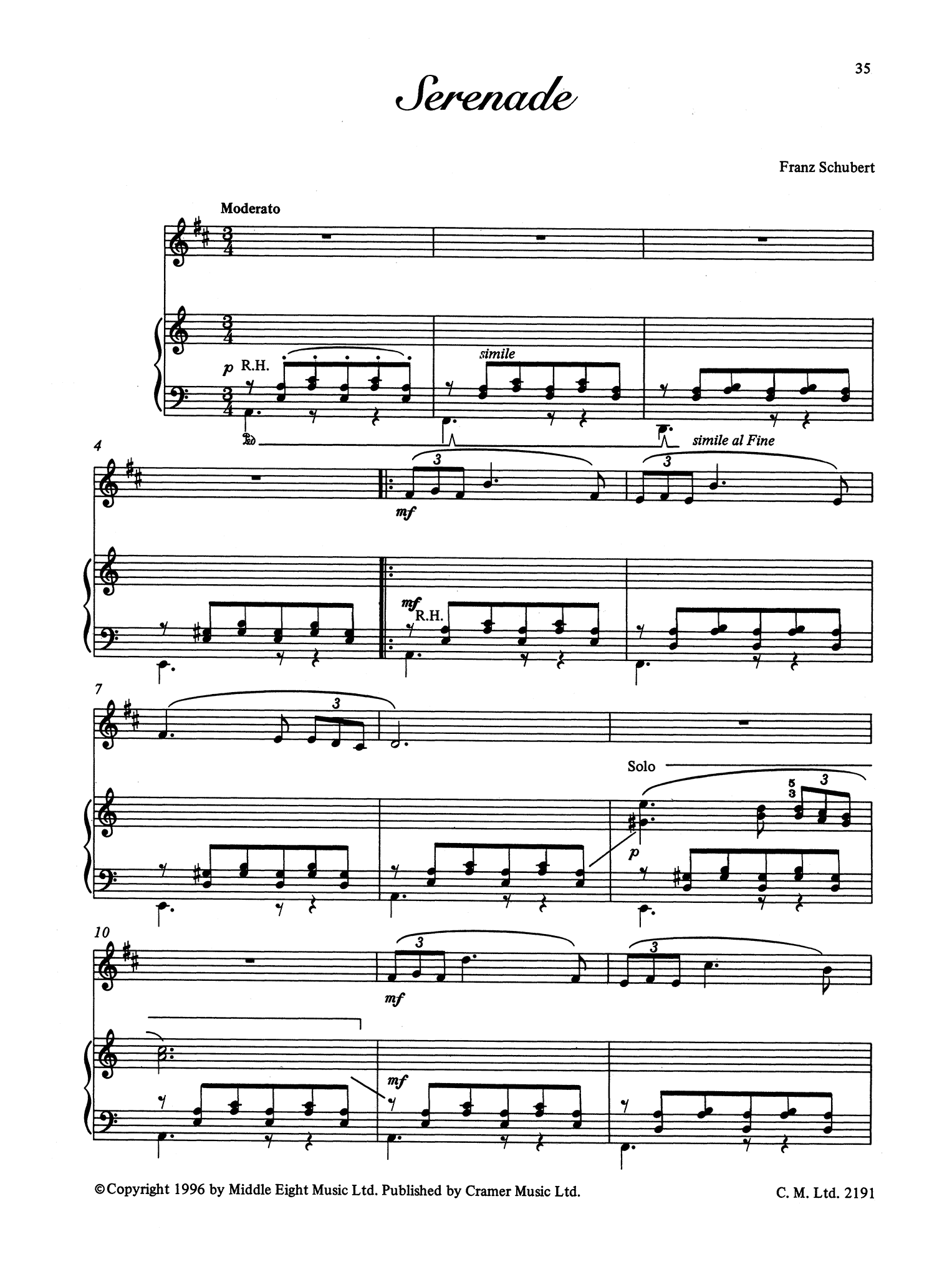 Schubert Serenade Score