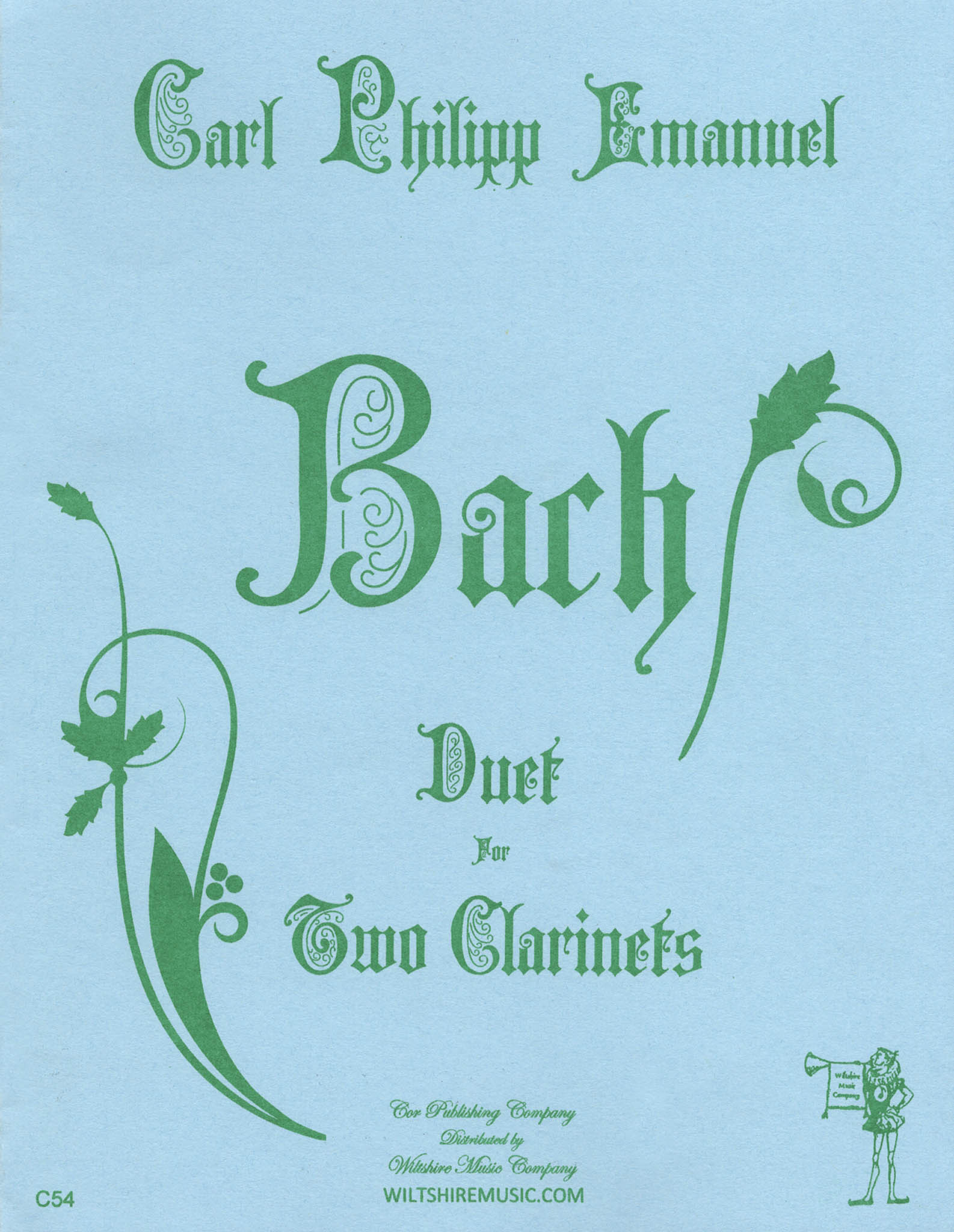 C. P. E. Bach Clarinet Duet, H. 636 Cover