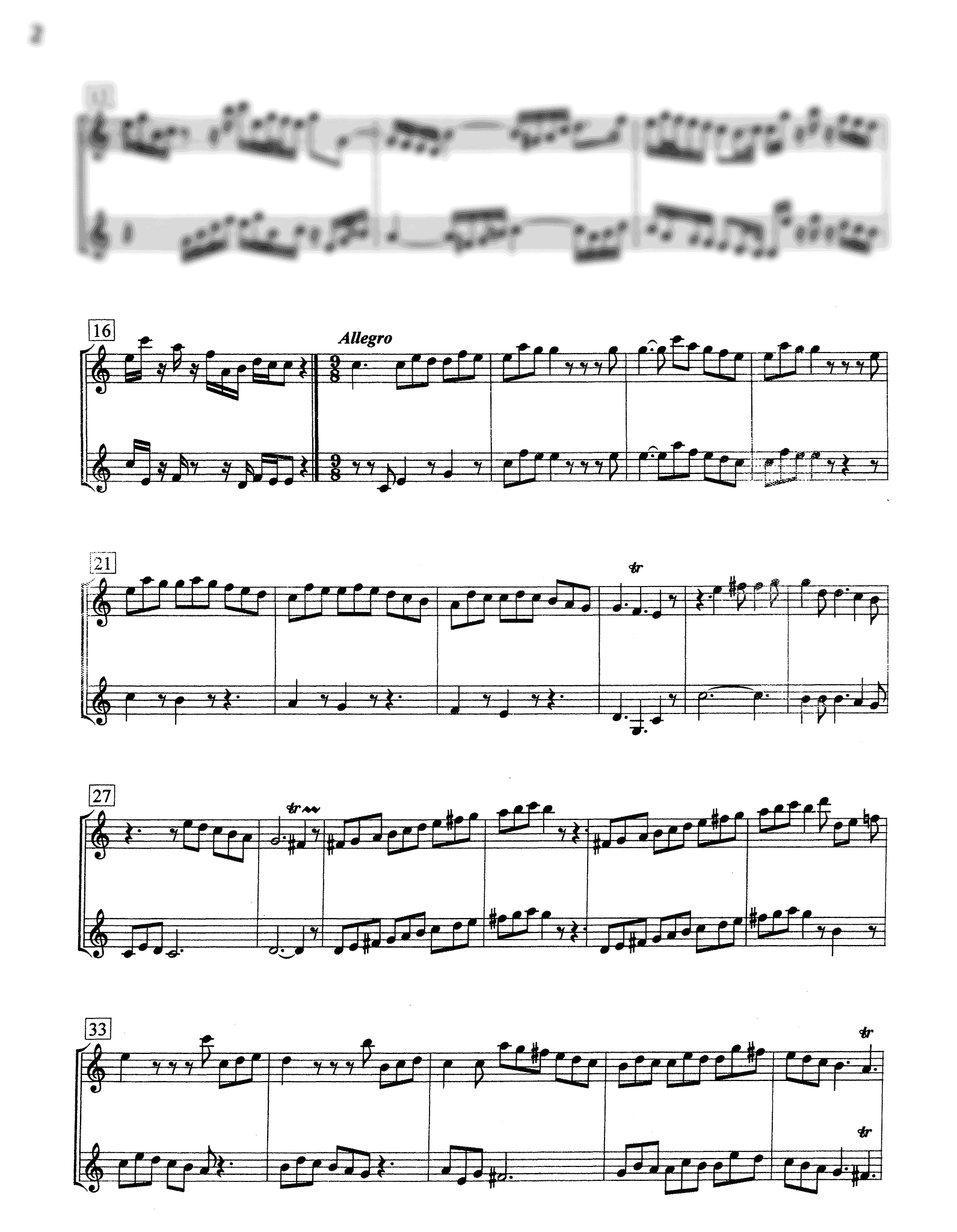 C. P. E. Bach Clarinet Duet, H. 636 - Movement 2