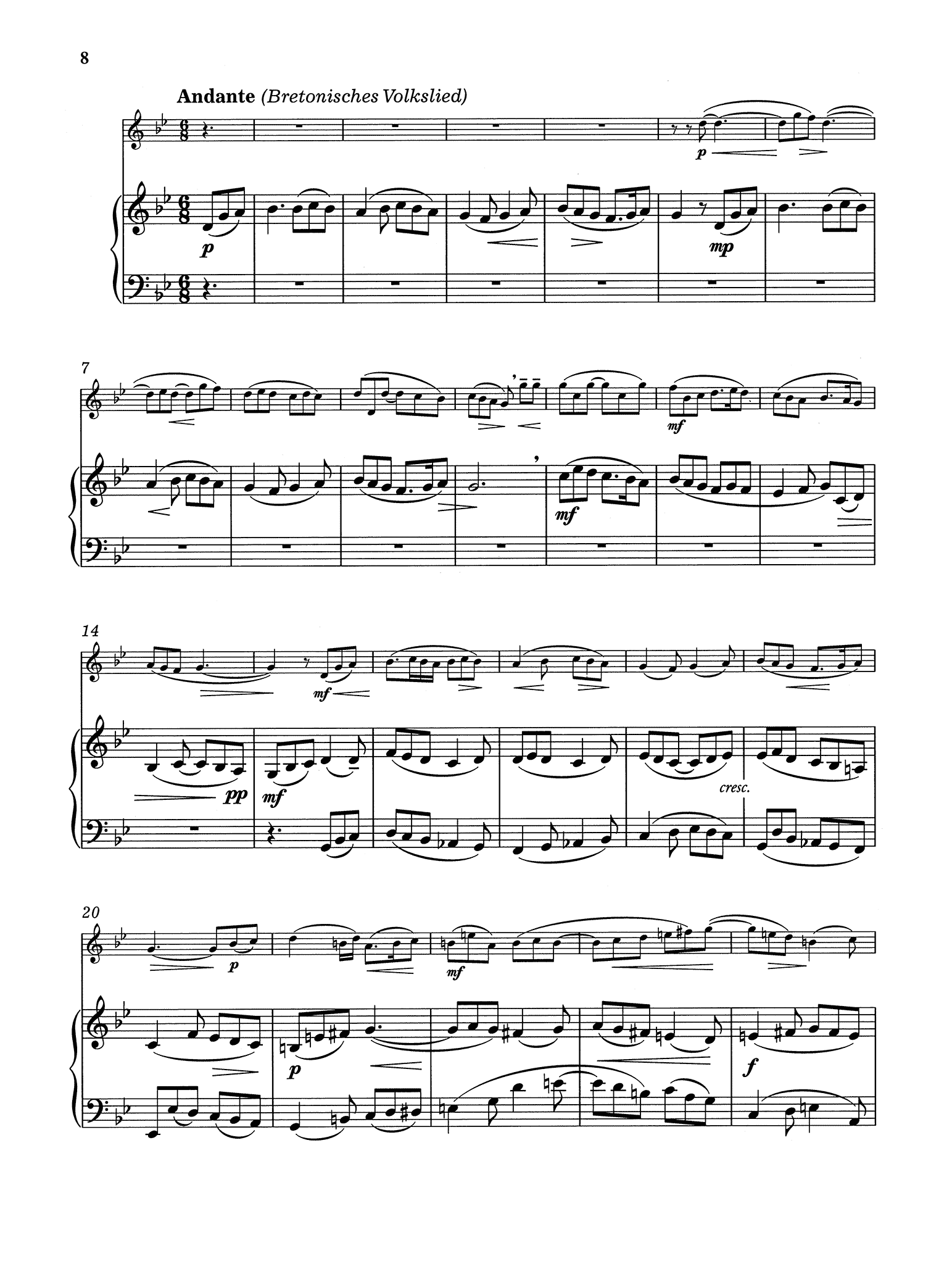 René Armbruster Sonatine clarinet and piano - Movement 2