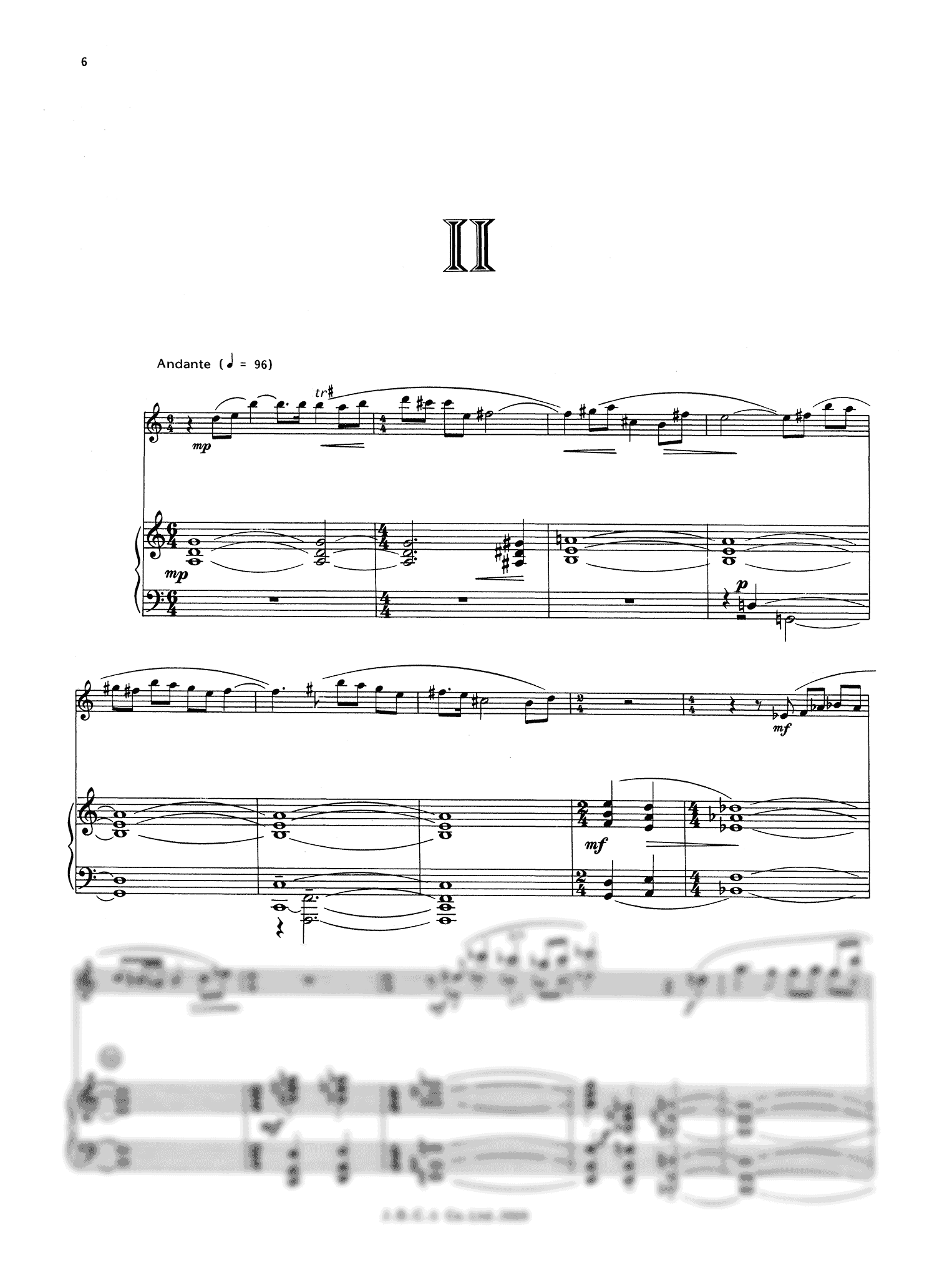 Carr Three Bagatelles clarinet and piano - Movement 2