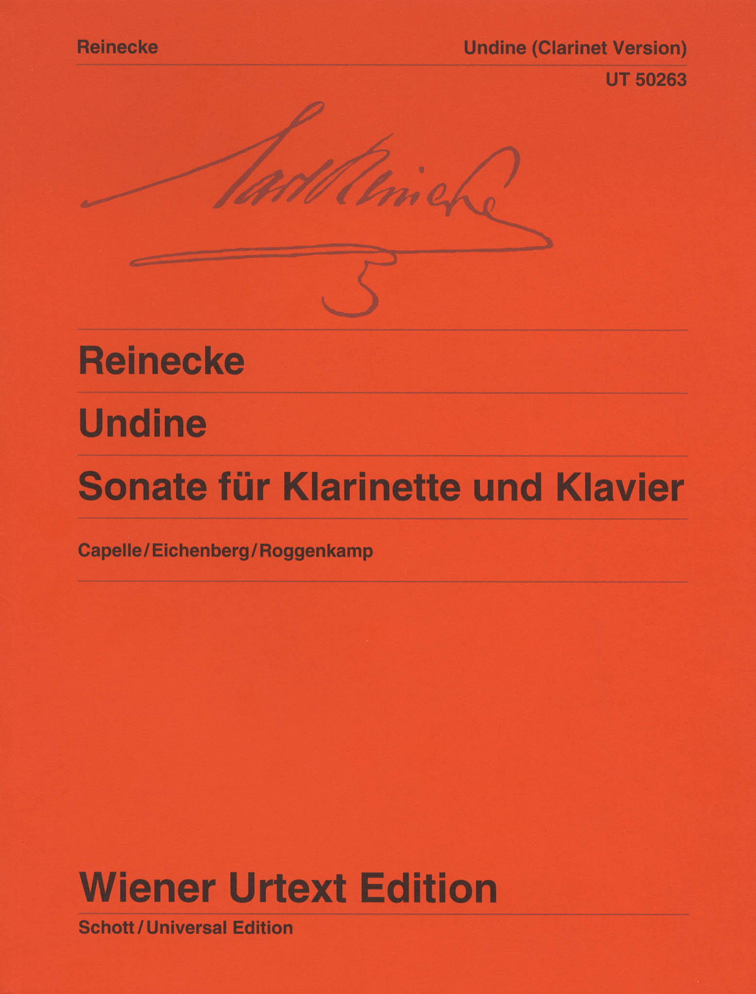 Sonata for Clarinet & Piano, Op. 167 ‘Undine’ Cover