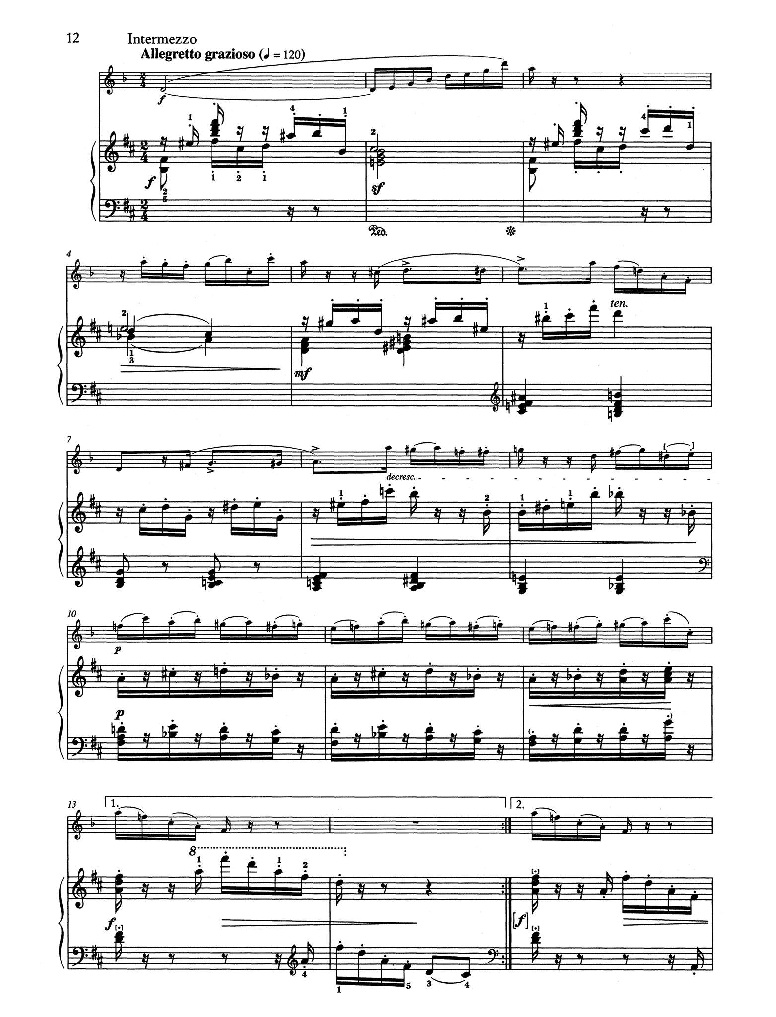 Sonata for Clarinet & Piano, Op. 167 ‘Undine’ - Movement 2