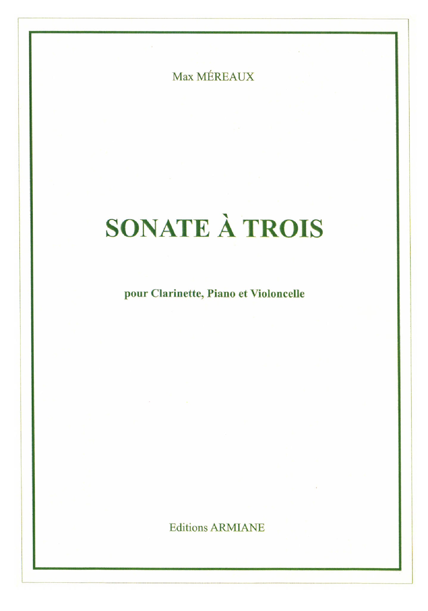 Méreaux Sonate à trois clarinet cello piano cover