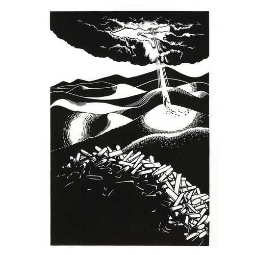Reed Dunes Clarinet Linocut Art print cover